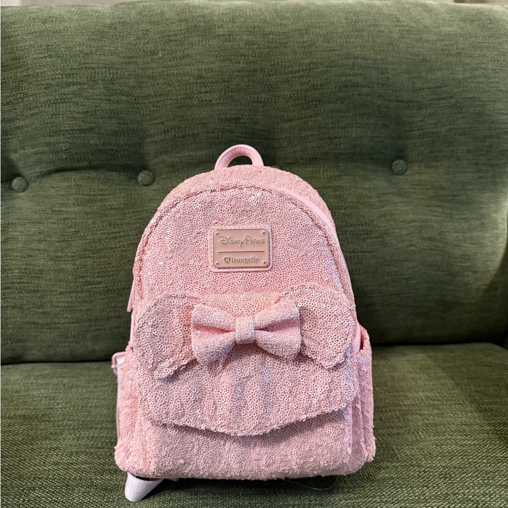 Millennial pink Loungefly backpack